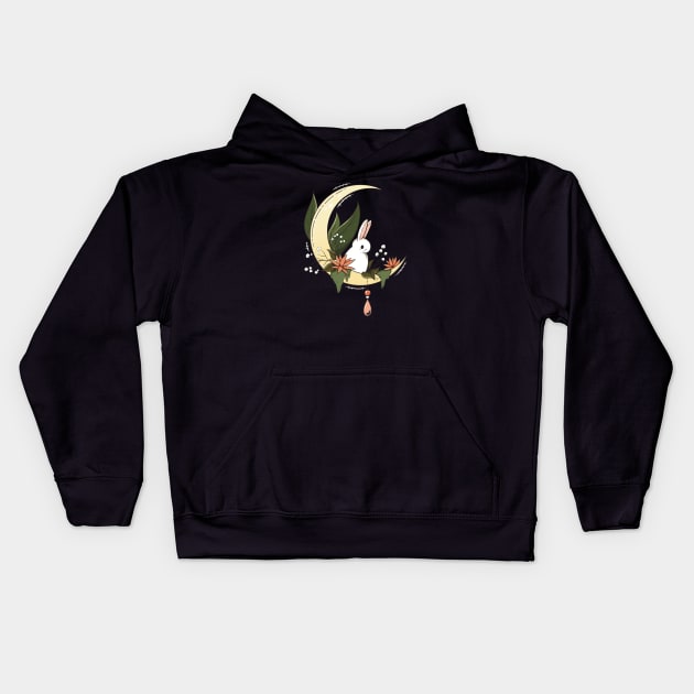 Year of the Rabbit Moon Kids Hoodie by Bee and Clover Designs